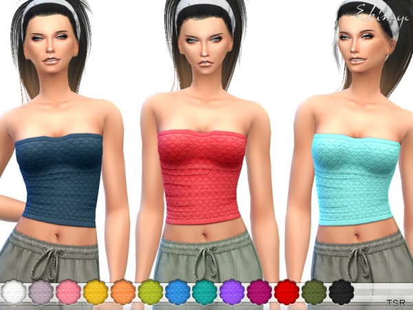  The Sims Resource: Textured Tube Top by ekinege