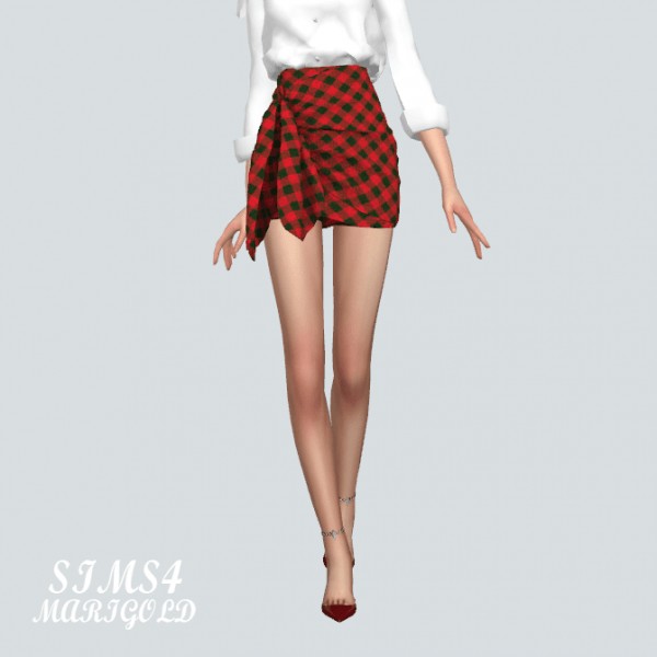  SIMS4 Marigold: Tied Wrap Skirt Check version