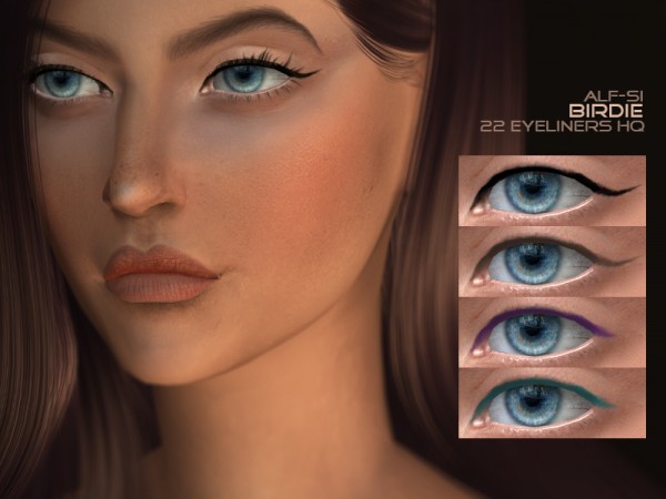  The Sims Resource: Birdie   Eyeliner 07 HQ by Alf si