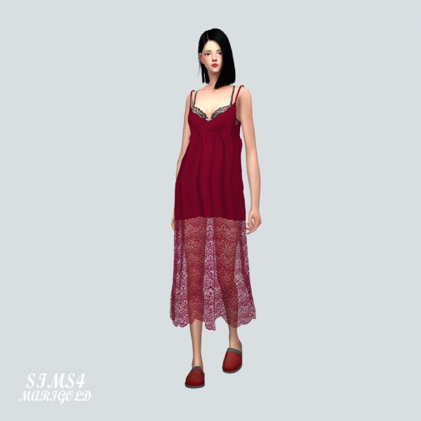  SIMS4 Marigold: Long Lace Bustier D