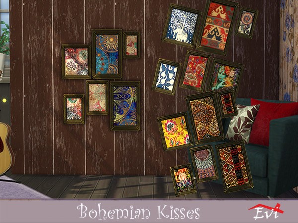  The Sims Resource: Bohemian kisses paints by evi