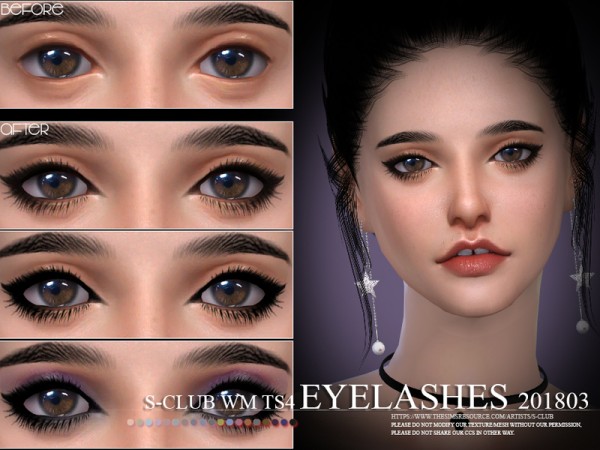  The Sims Resource: Eyelashes 201803 by S Club