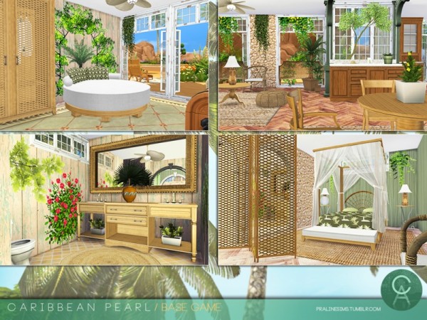  The Sims Resource: Caribbean Pearl house by Pralinesims