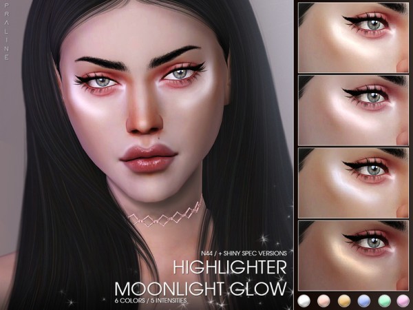  The Sims Resource: Moonlight Glow Highlighter N44 by Pralinesims