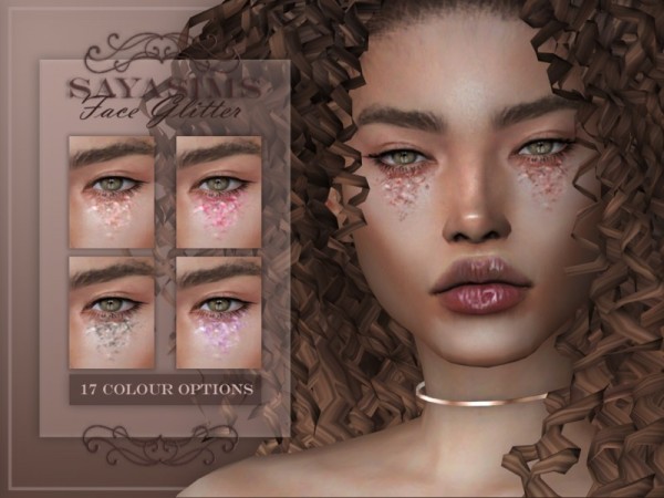  The Sims Resource: Face Glitter by Saya Sims