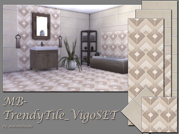  The Sims Resource: Trendy Tile Vigo set by matomibotaki