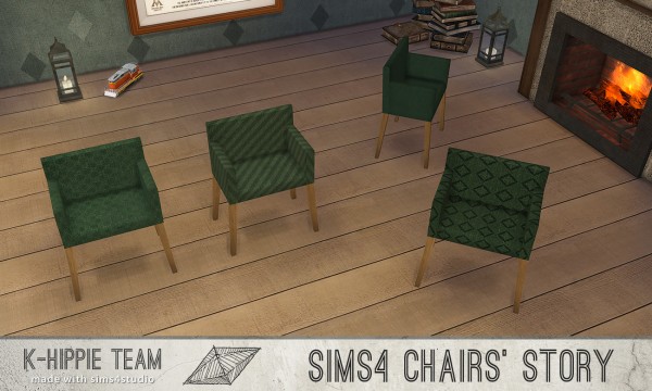 Simsworkshop: 10 Chairs Ekai serie In Green by k hippie