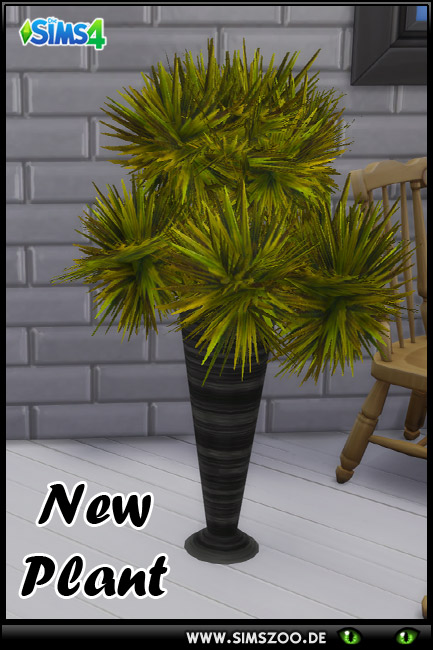  Blackys Sims 4 Zoo: Vase with palm frond by blackypanther