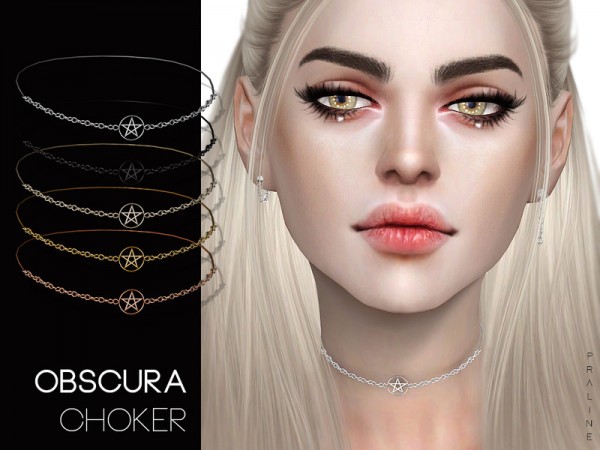  The Sims Resource: Obscura Choker by Pralinesims