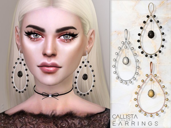  The Sims Resource: Callista Earrings by Pralinesims