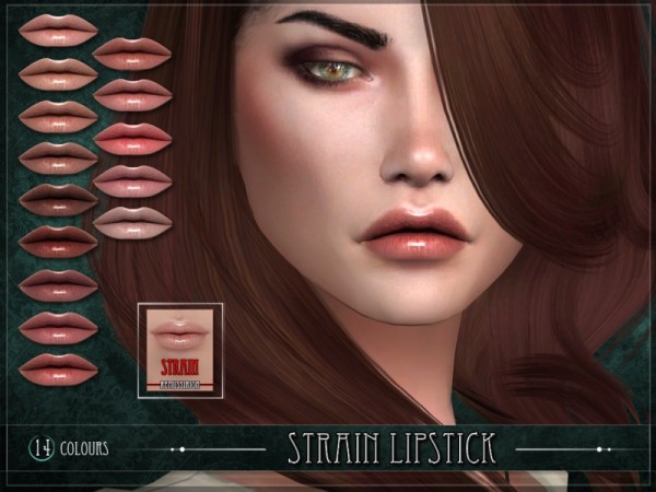  The Sims Resource: Strain Lipstick by RemusSirion