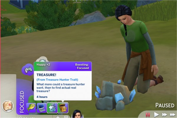  Mod The Sims: Treasure Hunter Custom Trait by PurpleThistles
