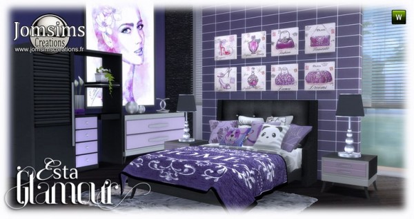  Jom Sims Creations: Esta glamour bedroom