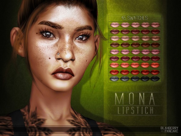  The Sims Resource: Mona Lipstick by Blahberry Pancake