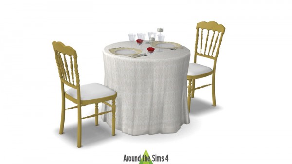  Around The Sims 4: Table setting for wedding or romantic date