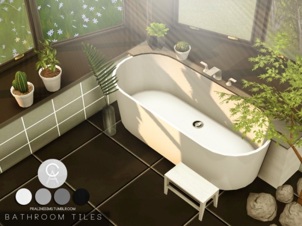  The Sims Resource: Bathroom Tiles by Pralinesims