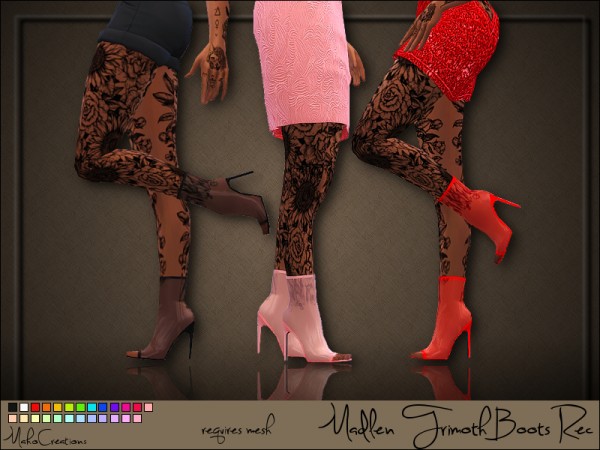  The Sims Resource: Madlen`s Trimoth Boots Recolored by MahoCreations