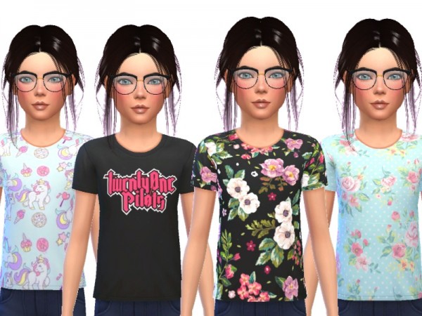  The Sims Resource: Snazzy Tee Shirts For Kids by Wicked Kittie