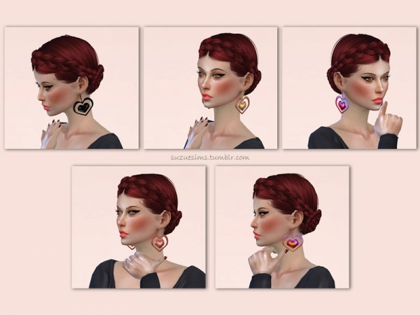  The Sims Resource: Love Earrings by Suzue