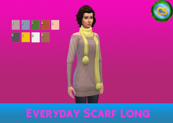  Simsworkshop: Everyday Scarf Long