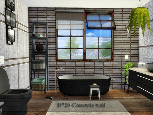  The Sims Resource: D720 Concrete wall by Danuta 720
