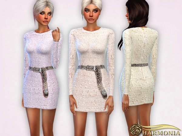  The Sims Resource: Tweed Mini Dress by Harmonia