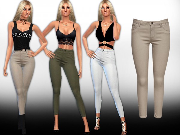 The Sims Resource: Only Skinny Fit Pure Pants by Saliwa