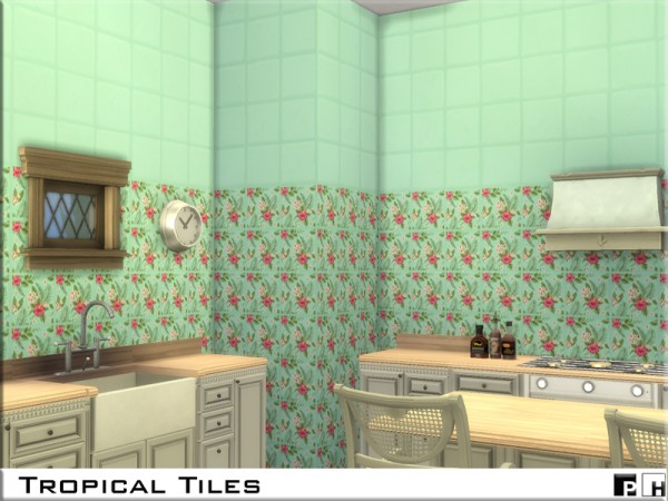  The Sims Resource: Tropical Tiles by Pinkfizzzzz