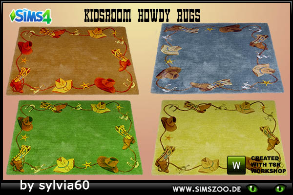  Blackys Sims 4 Zoo: Howdy rugs by sylvia60