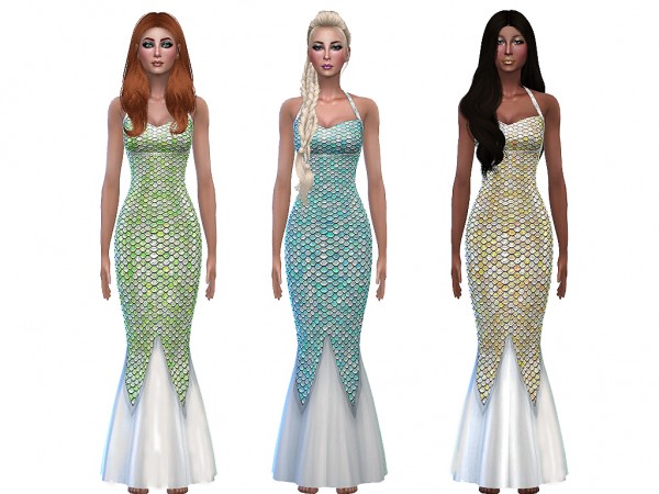  Mod The Sims: Mermaid dress by Simalicious