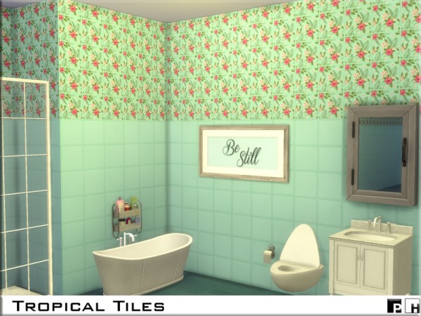  The Sims Resource: Tropical Tiles by Pinkfizzzzz