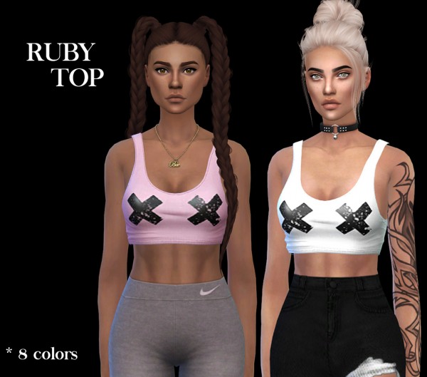  Leo 4 Sims: Ruby top recolored