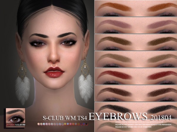  The Sims Resource: Eyebrows 201804 by S Club