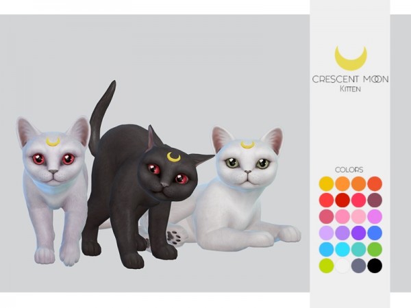  The Sims Resource: Cat and Kitten   Crescent Moon by Kalewa a