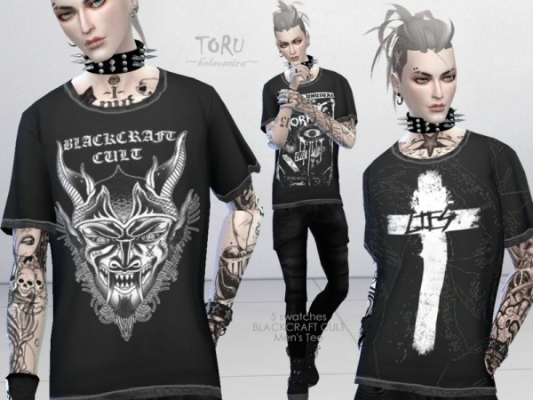  The Sims Resource: Toru  Loose T Shirt by Helsoseira