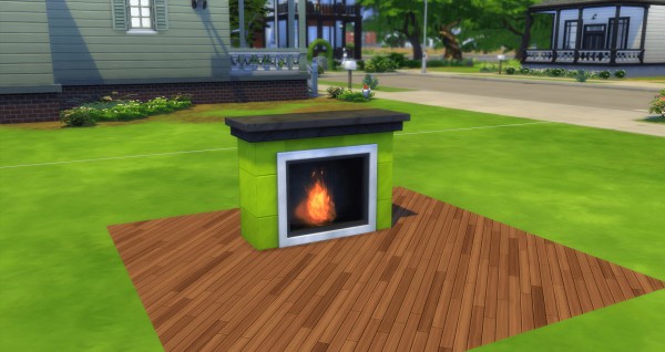  Mod The Sims: Romantic fireplace by ozono96