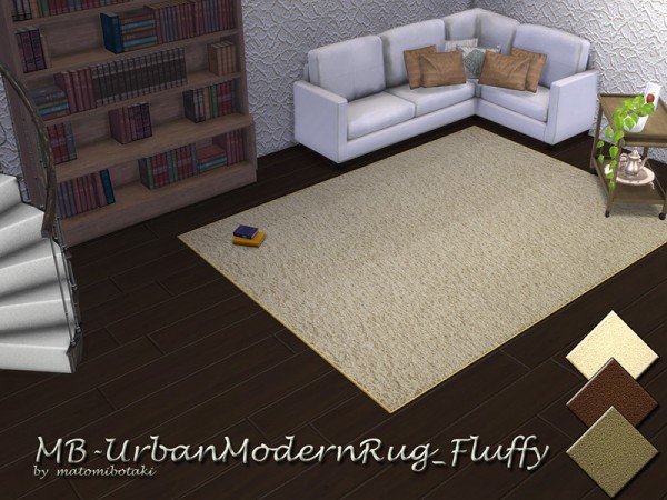  The Sims Resource: Urban Modern Rug Fluffy by matomibotaki