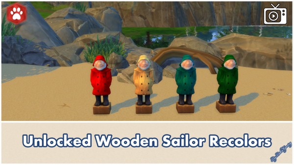  Mod The Sims: Unlocked Wooden Sailor Statue and Lifesaver by Bakie