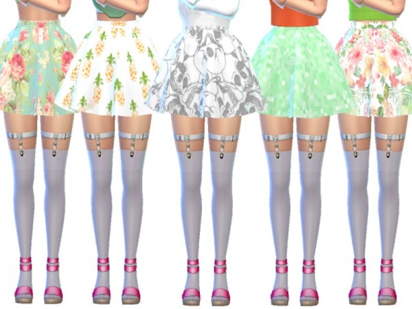 The Sims Resource: Pastel Gothic Skirts Pack Seven by Wicked_Kittie ...