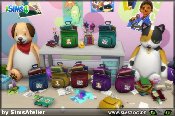  Blackys Sims 4 Zoo: Backpack Dog and Cat by SimsAtelier