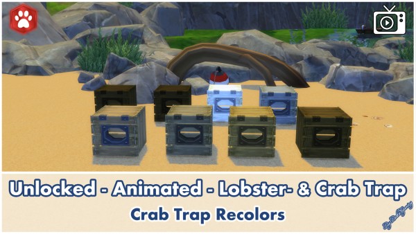  Mod The Sims: Animated Unlocked Lobster and Crab Trap by Bakie