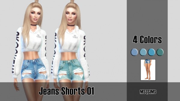  MSQ Sims: Jeans Shorts 01