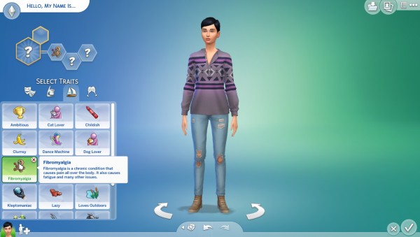  Mod The Sims: Fibromyalgia Trait Mod by Subob