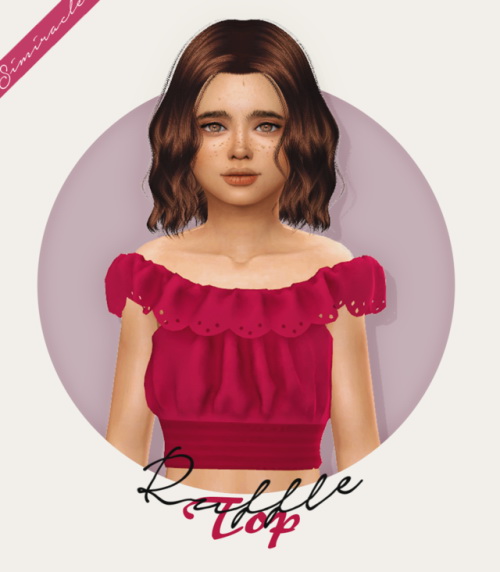  Simiracle: Ruffle Crop Top recolored for kids