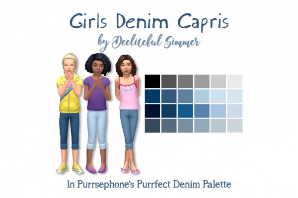  Deelitefulsimmer: Girls denim capri