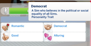  Mod The Sims: Political Party Traits by Sims Lover