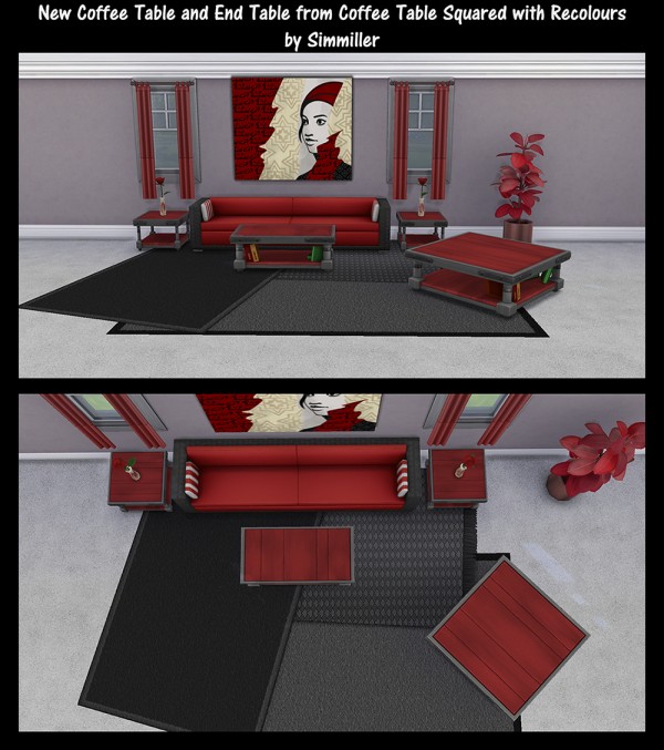  Mod The Sims: End Table With Coffee Table Squared Recolours by Simmiller