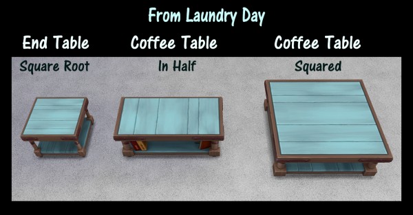  Mod The Sims: End Table With Coffee Table Squared Recolours by Simmiller