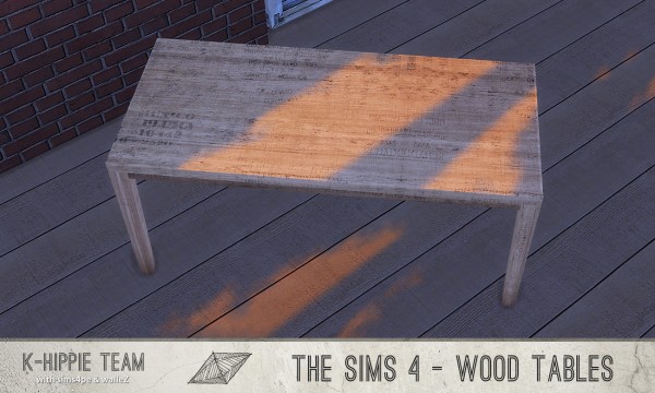  Simsworkshop: 7 Simple All Wood Tables sets 1 and 2