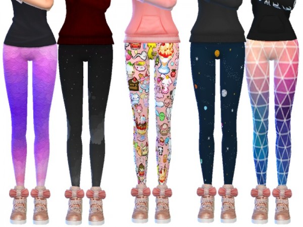  The Sims Resource: Tumblr Themed Leggings Pack Eleven by Wicked Kittie